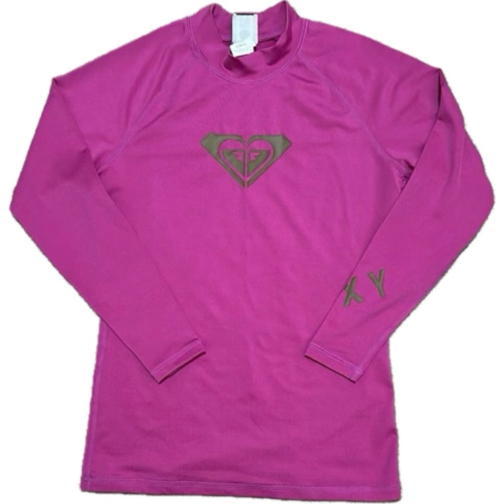 Roxy UV Tech Pink Rashguard Swim Shirt Long Sleeves